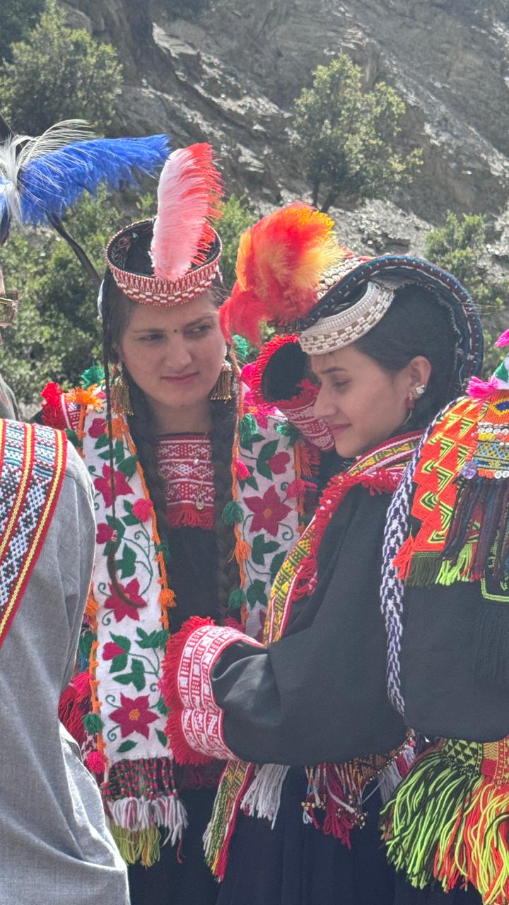 Kalasha community celebrating the Choimus winter festival